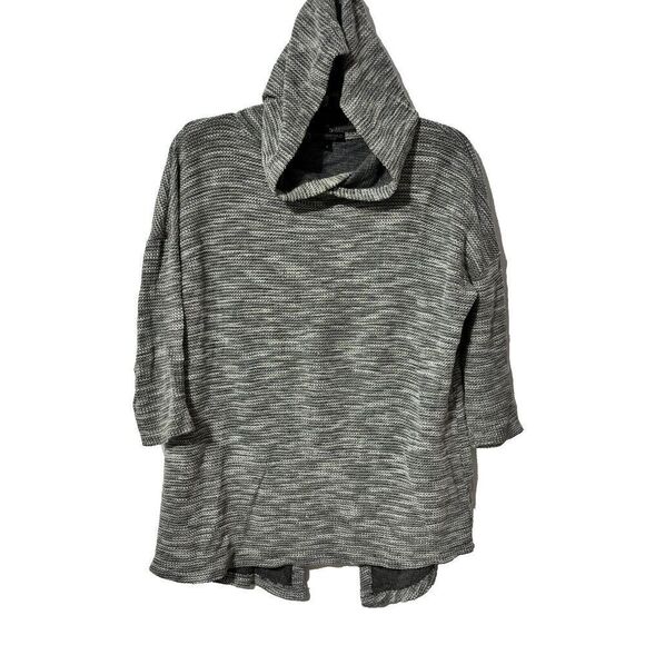 Beyond Yoga Cowl Neck Long Sleeve Hoodie Gray Small Back Slit Knit Pullover Gym - Picture 1 of 5